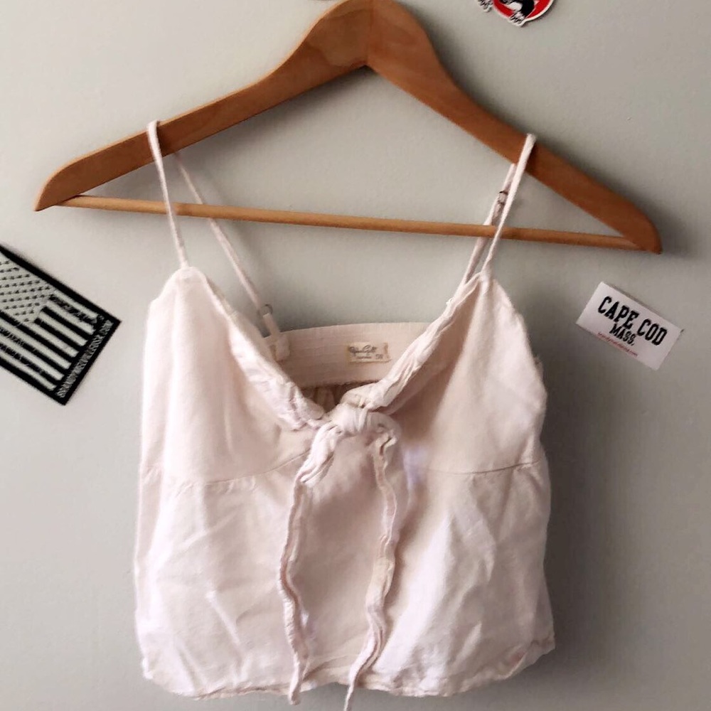 really cute pink brandy melville tie up tank